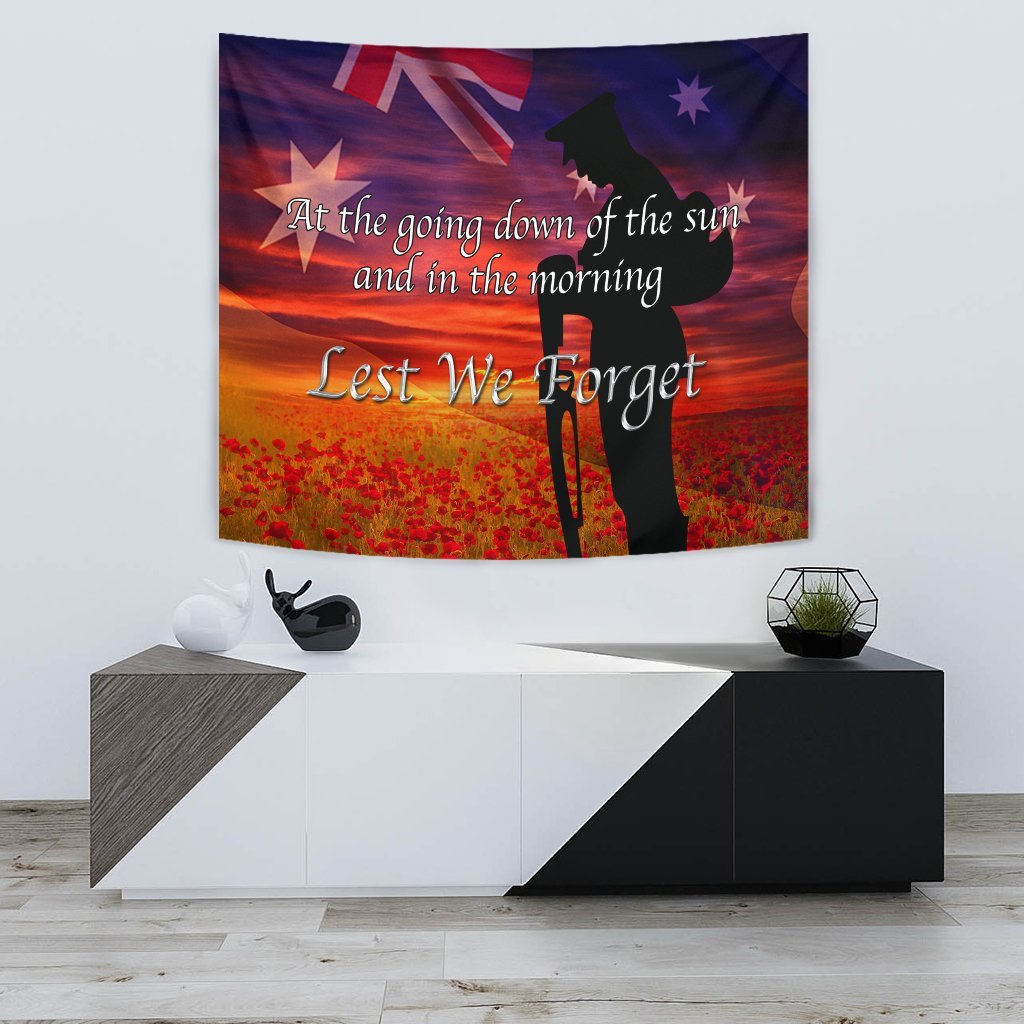 ANZAC Day 2021 Tapestry - Lest We Forget Ver02 - Vibe Hoodie Shop