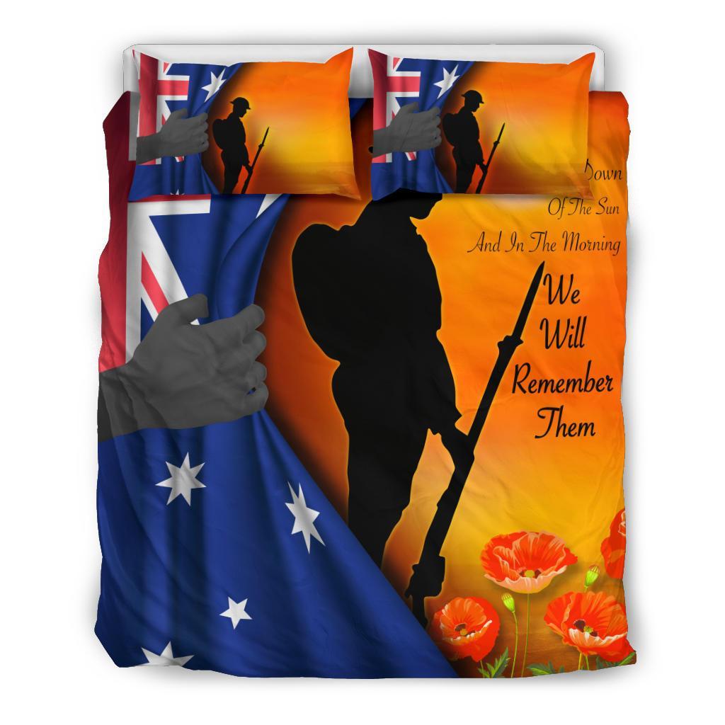 ANZAC Bedding Set - We Will Remember Them Ver02 - Vibe Hoodie Shop