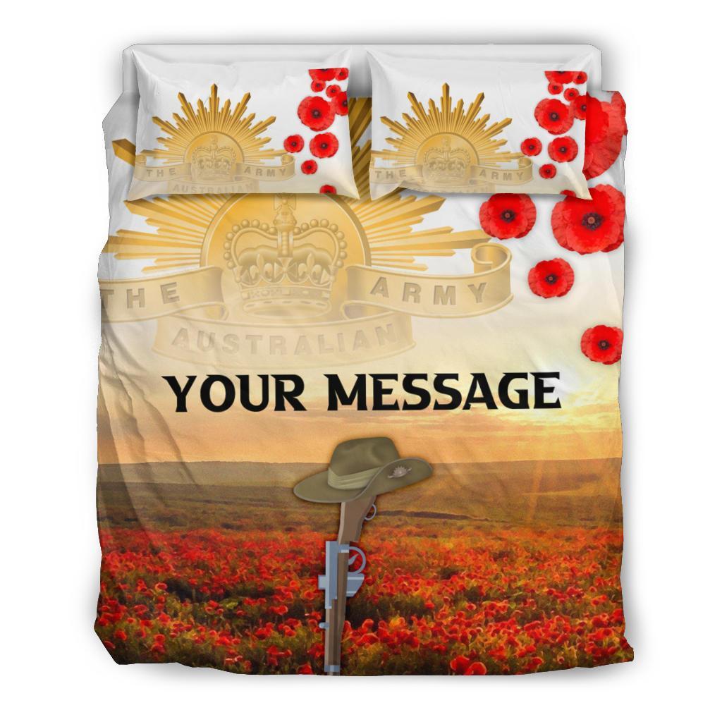 Custom ANZAC Day 2021 Bedding Set - We Will Remember Them - Vibe Hoodie Shop