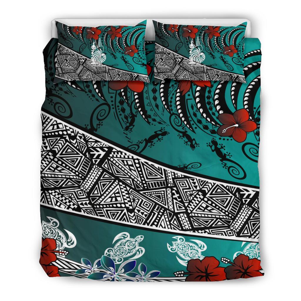 New Caledonia Bedding Set - Lizard And Turtle Green - Vibe Hoodie Shop