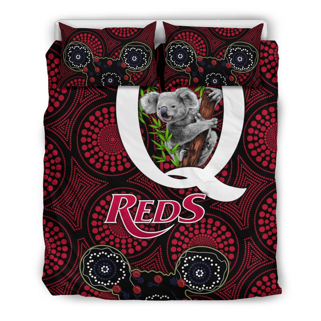 Queensland Bedding Set Reds Rugby - Koala - Vibe Hoodie Shop