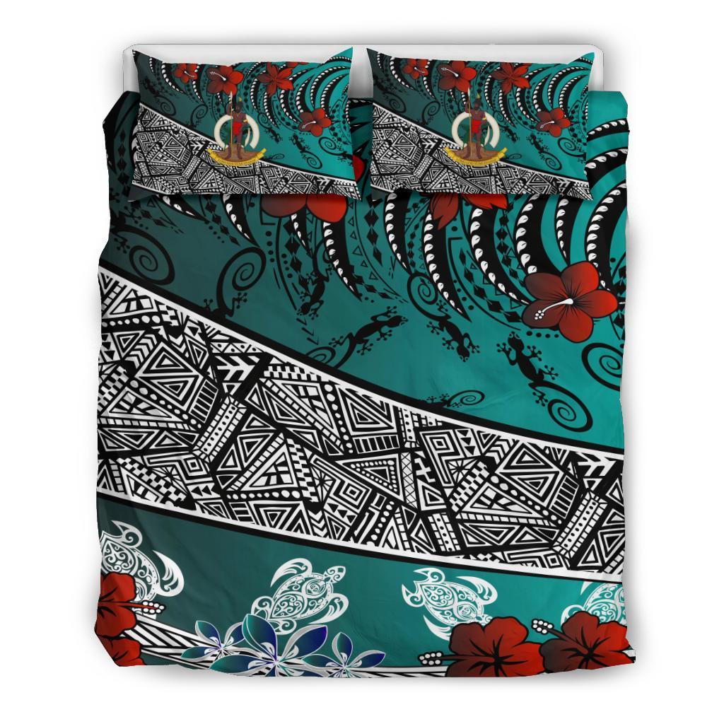 Vanuatu Bedding Set - Lizard And Turtle Green - Vibe Hoodie Shop