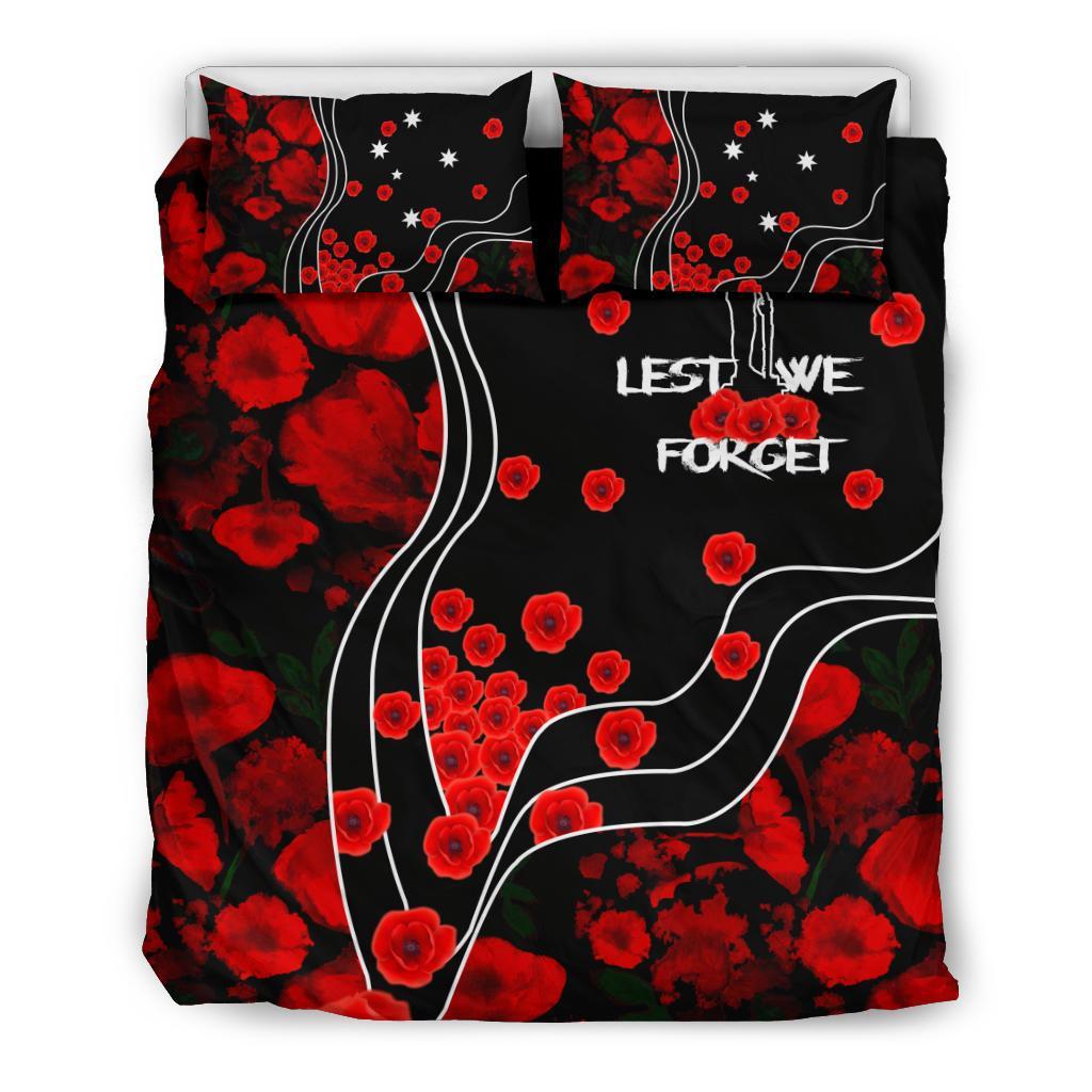 ANZAC Lest We Forget Bedding Set - Poppy Flowers - Vibe Hoodie Shop