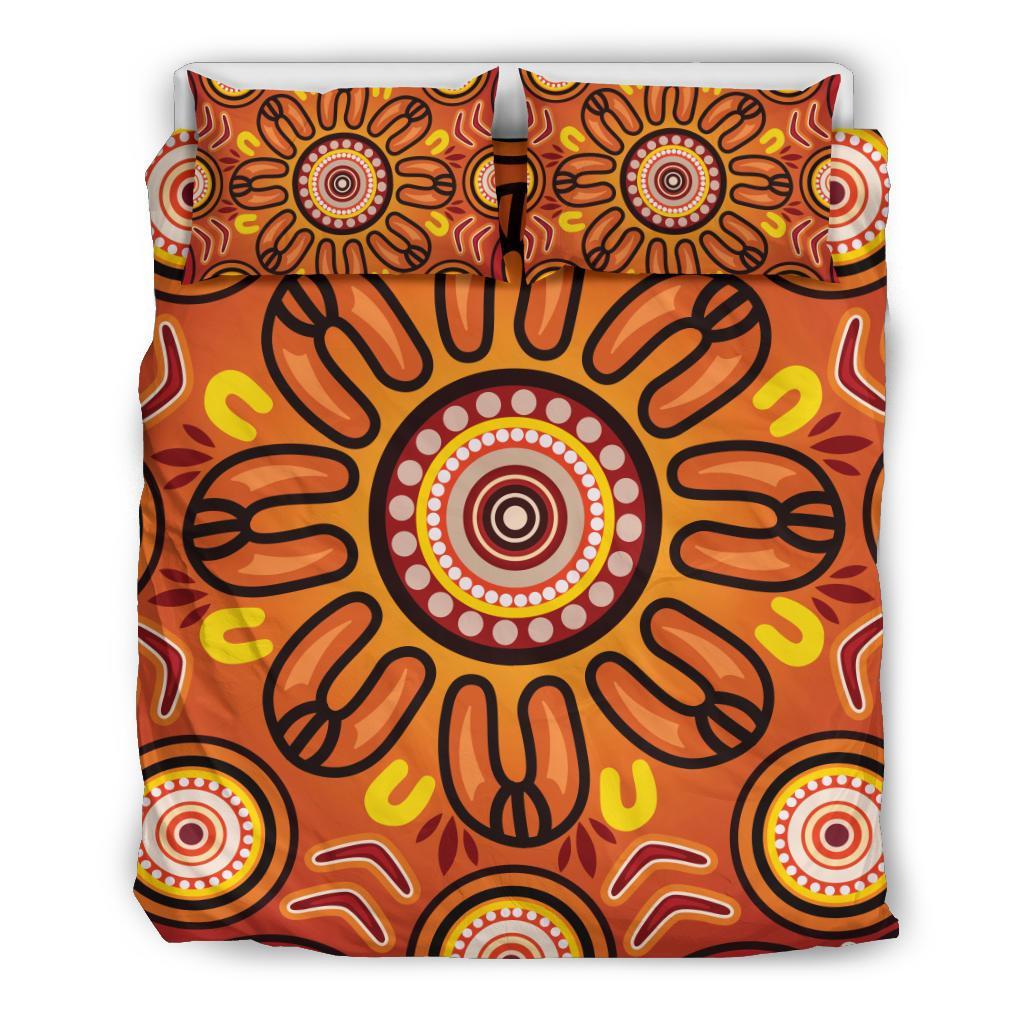 Aboriginal Bedding Set - Circle Flowers Patterns VER01 - Vibe Hoodie Shop