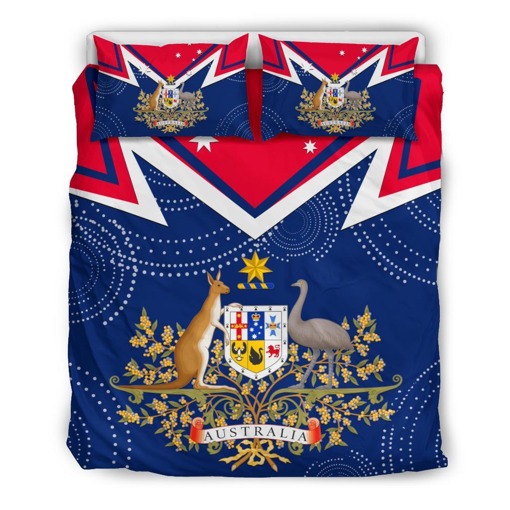 Bedding Set - Australian Coat Of Arms Flag Color - Vibe Hoodie Shop