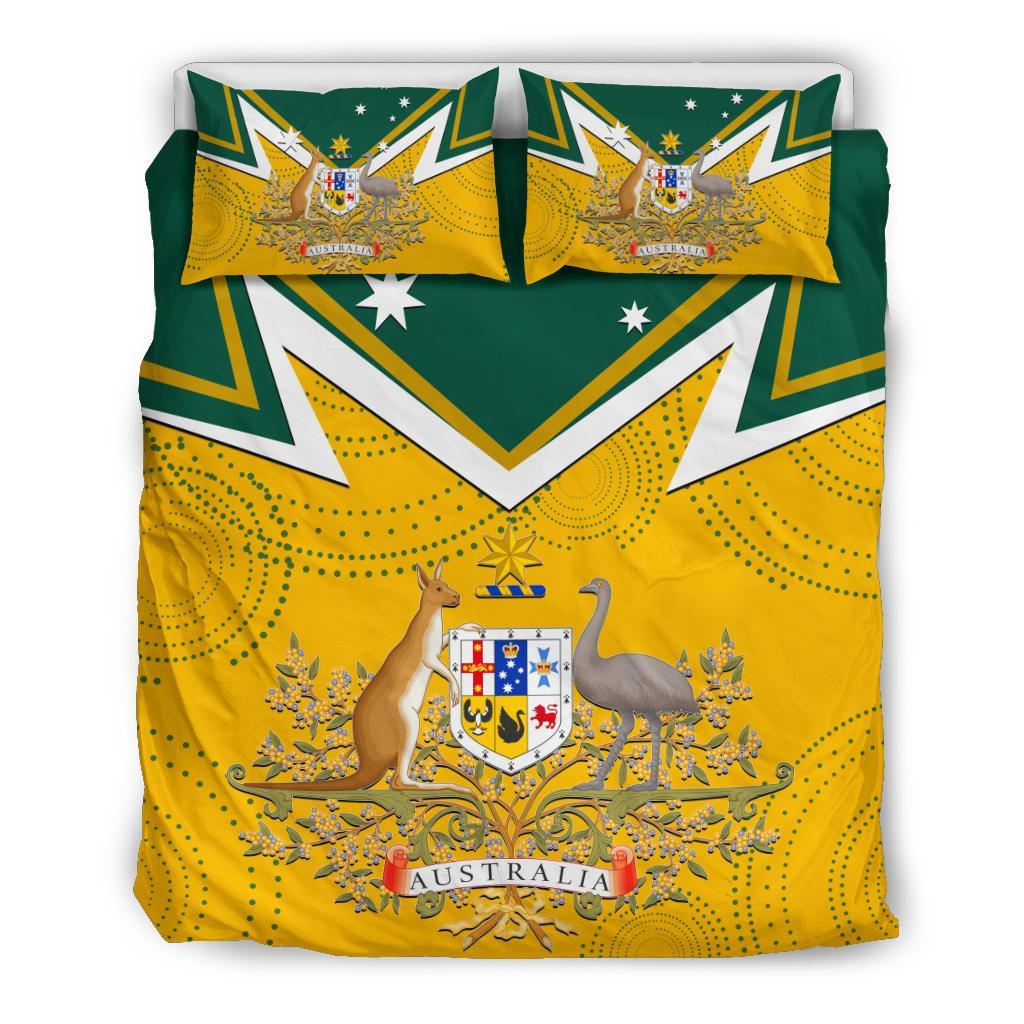 Bedding Set - Australian Coat Of Arms National Color - Vibe Hoodie Shop