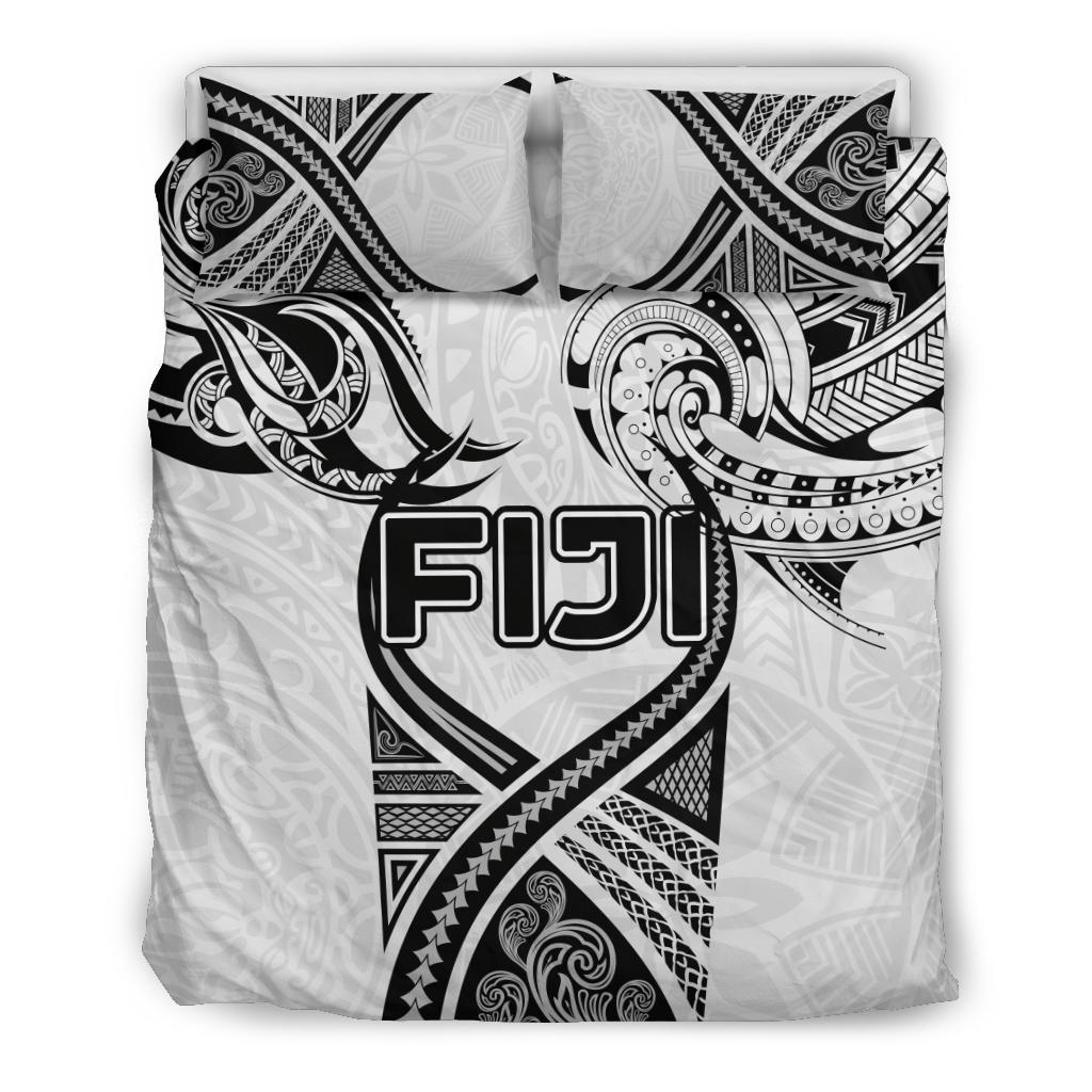 Fiji Rugby Bedding Set Polynesian Waves Style - Vibe Hoodie Shop