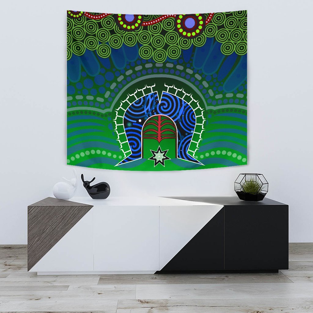 Torres Strait Tapestry - Dhari And Dot Patterns - Vibe Hoodie Shop