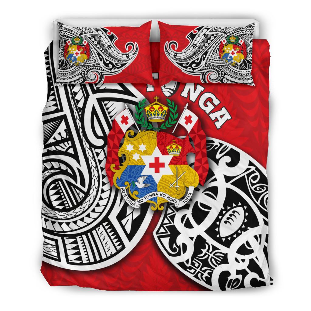Tonga Rugby Bedding Set Polynesian Style - Vibe Hoodie Shop