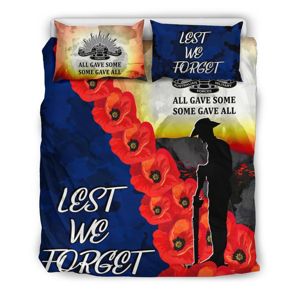 ANZAC Lest We Forget Bedding Set - All Gave Some, Some Gave All - - Vibe Hoodie Shop