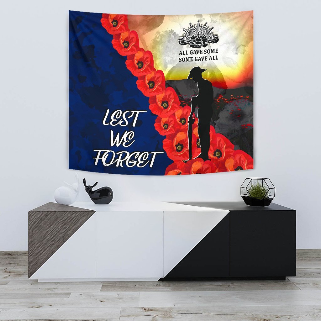 ANZAC Lest We Forget Tapestry - All Gave Some, Some Gave All - - Vibe Hoodie Shop