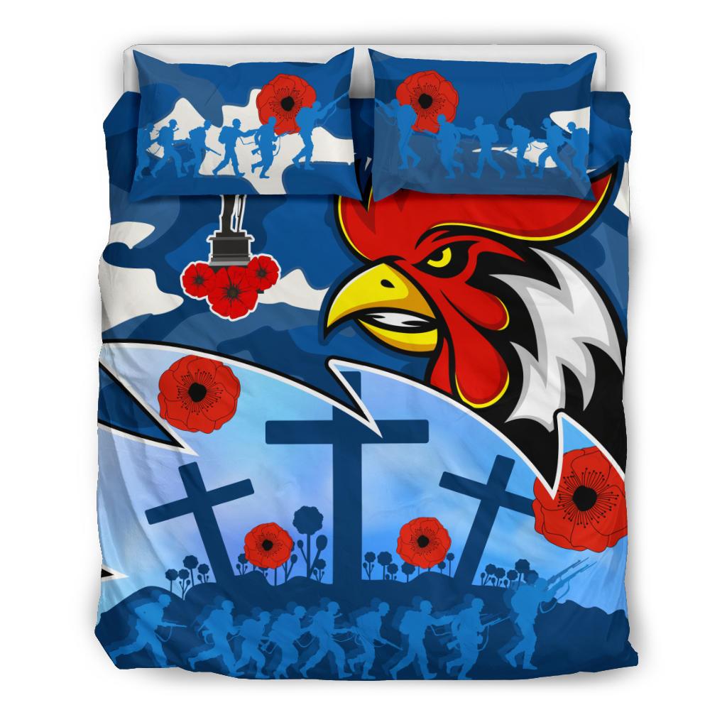 Roosters ANZAC Day Bedding Set Military - Blue - Vibe Hoodie Shop