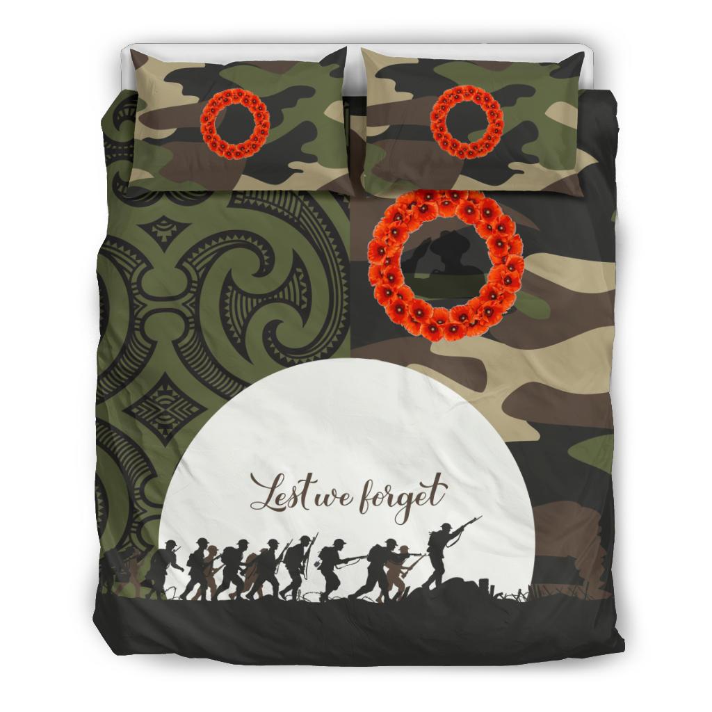 ANZAC Maori Bedding Set Lest For Get - Vibe Hoodie Shop