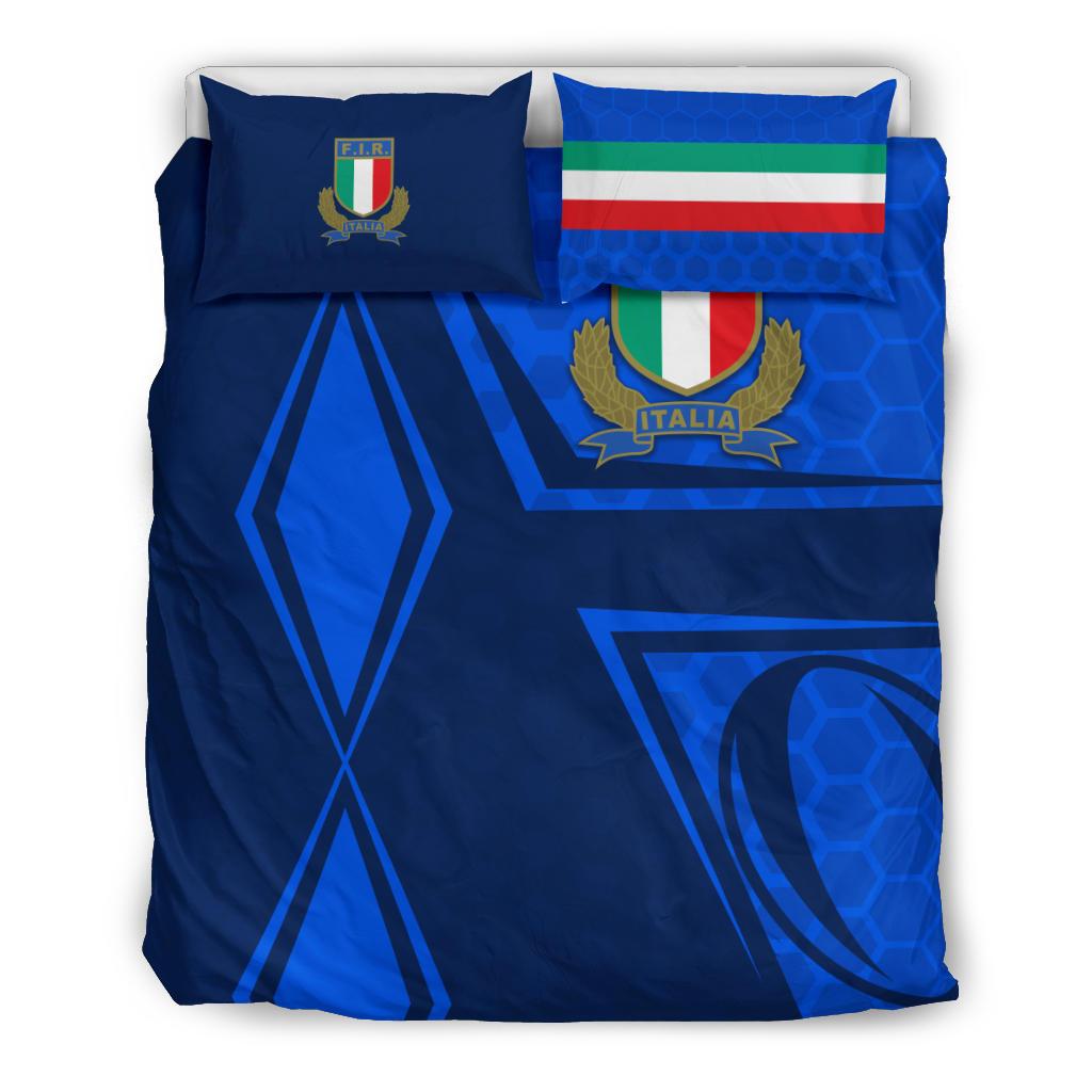 Italy Rugby Bedding Set Gli Azzurri Vibes - Vibe Hoodie Shop