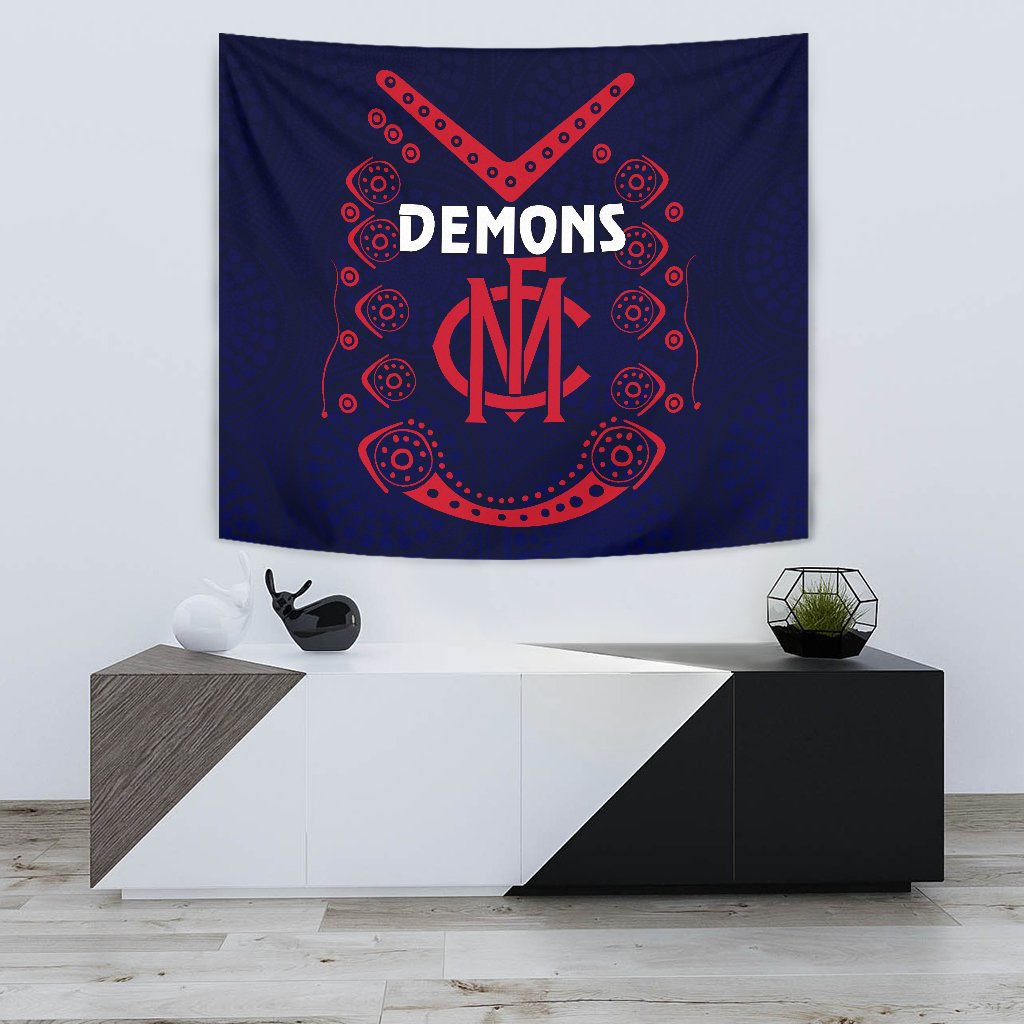 Melbourne Demons Indigenous Tapestry Football - Vibe Hoodie Shop