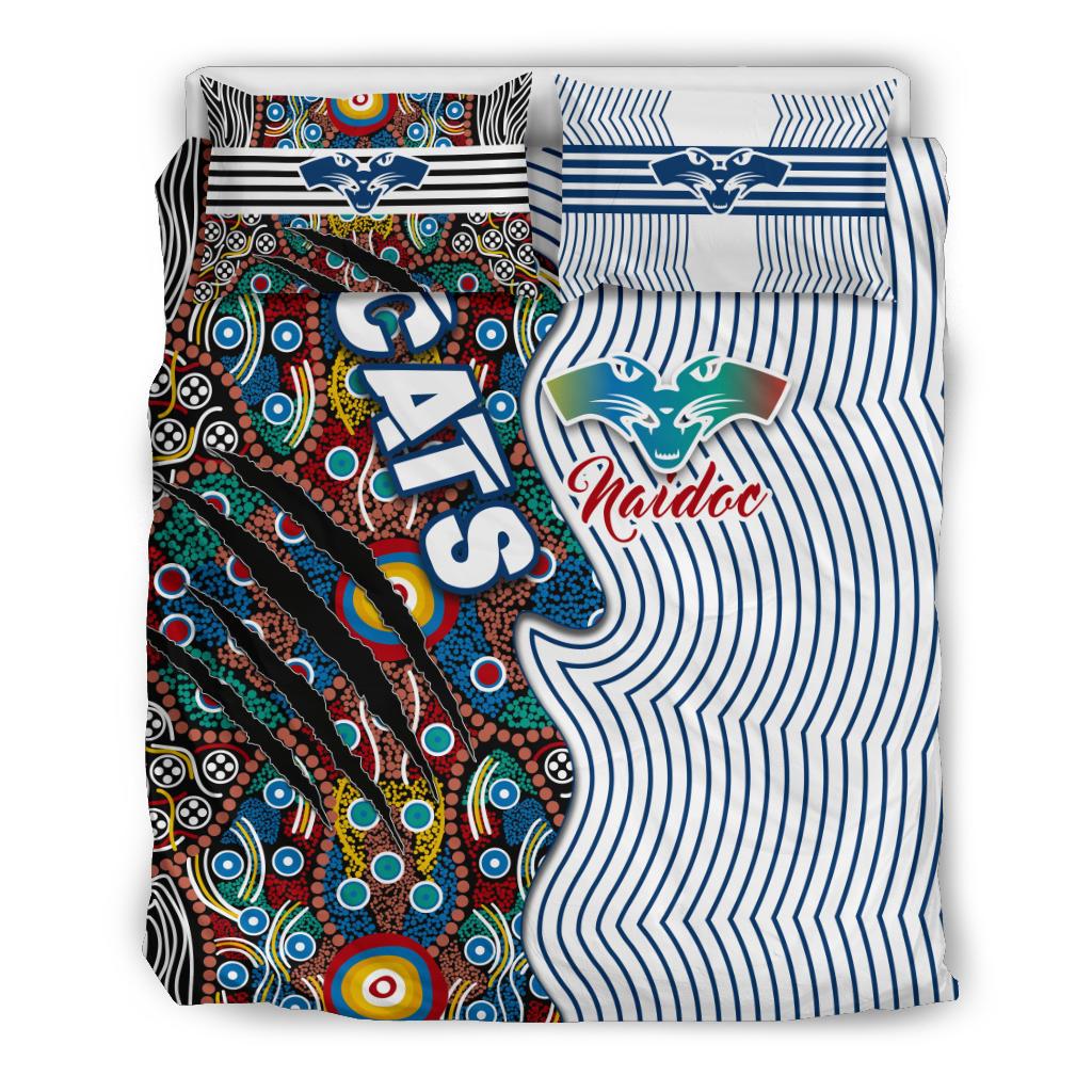 Geelong NAIDOC Week Bedding Set Cats Indigenous Version Special - Vibe Hoodie Shop