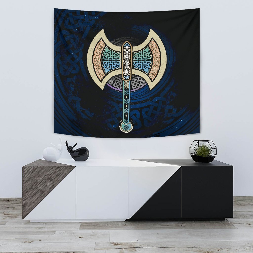 Celtic Knotwork Labrys Tapestry - Vibe Hoodie Shop