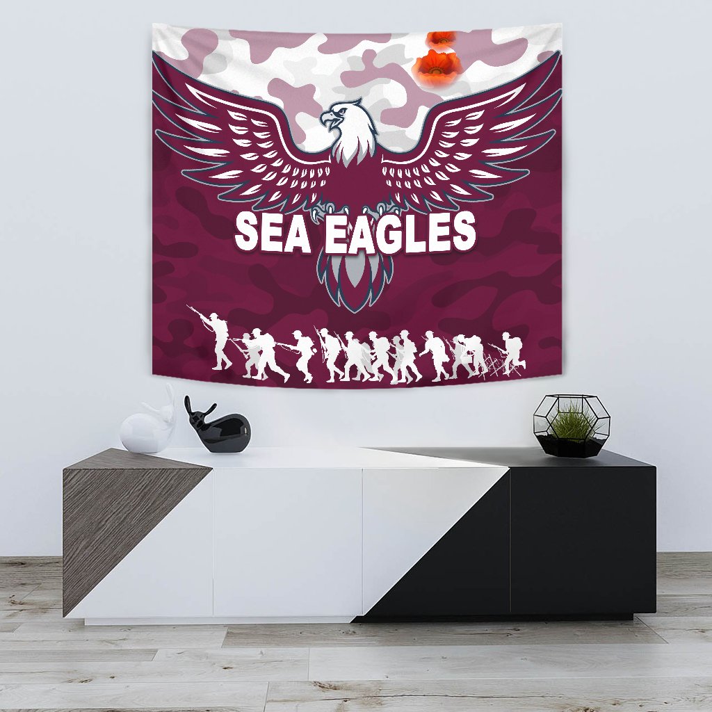 Manly Warringah Tapestry Sea Eagles ANZAC Day Camouflage Vibes - Vibe Hoodie Shop