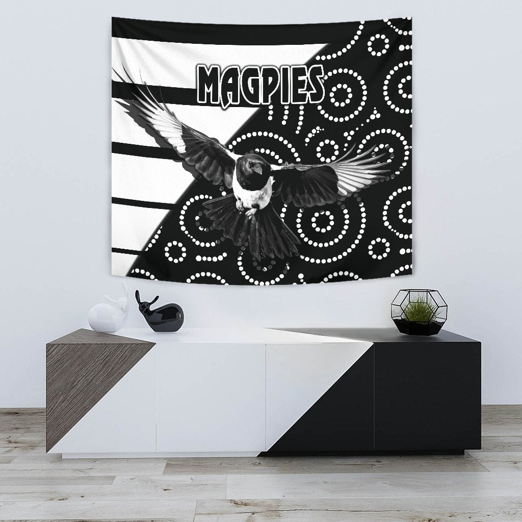 Western Suburbs Magpies Tapestry Simple Indigenous - Vibe Hoodie Shop