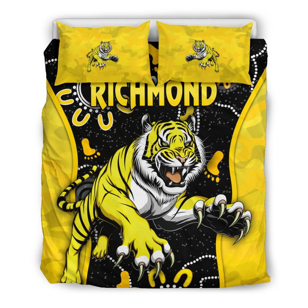 Richmond Football Bedding Set Tigers ANZAC Day Unique Indigenous - Vibe Hoodie Shop
