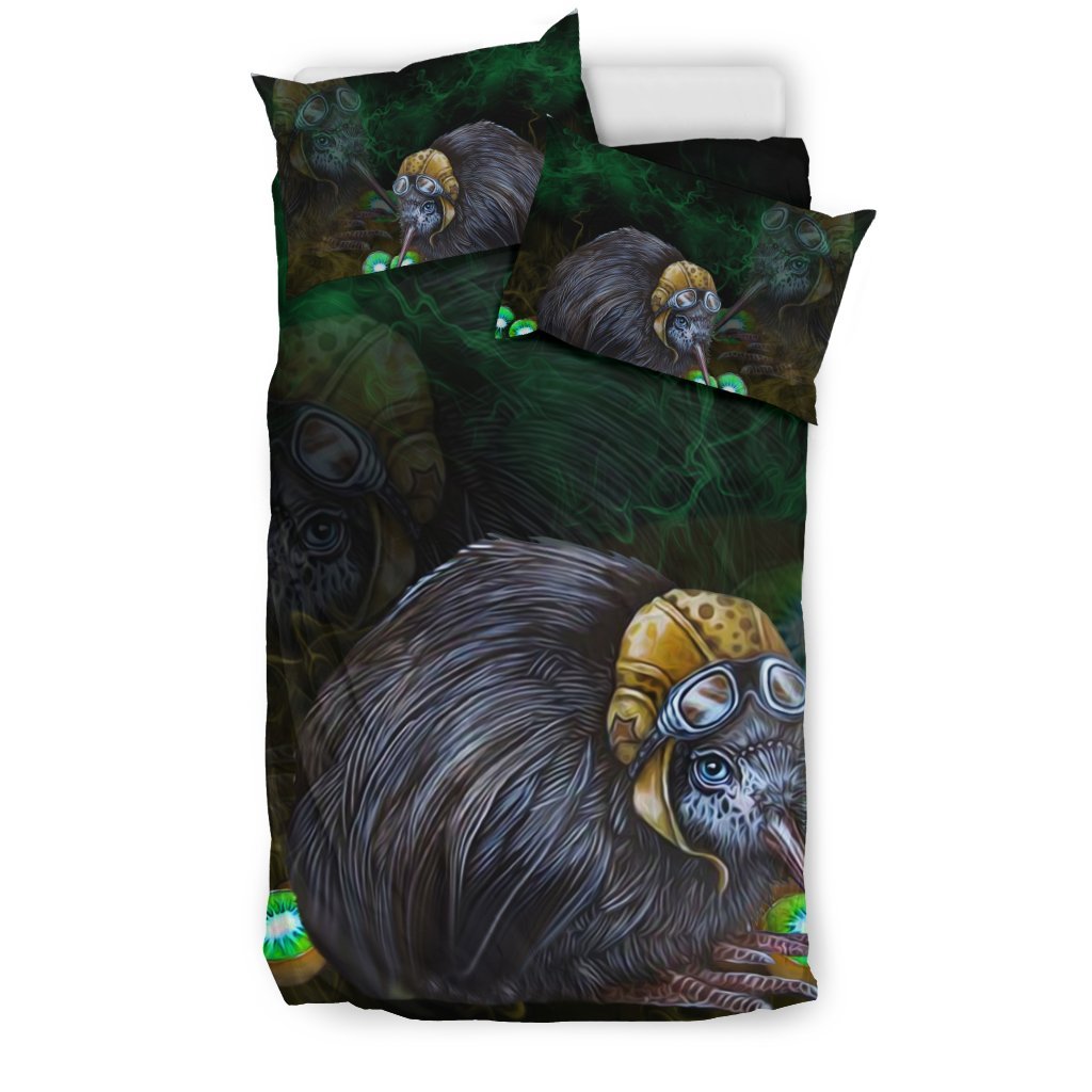 New Zealand Bedding Set, Kiwi Bird Duvet Cover And Pillow Case - Vibe Hoodie Shop