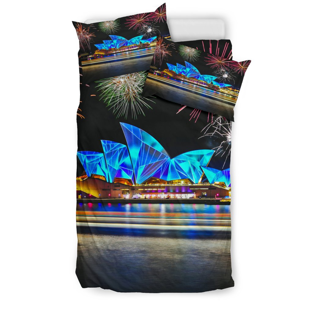 Bedding Sets - Sydney Opera Bed Mid Night Beautiful Sets - Vibe Hoodie Shop