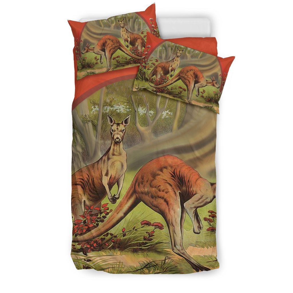 Bedding Sets - Kangaroo Bed In Forest Landscape Art Sets - Vibe Hoodie Shop