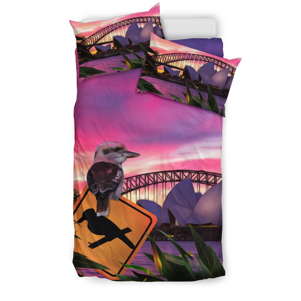 Bedding Sets - Kookaburra Bed Kangaroo Sign Sydney Opera Sets - Vibe Hoodie Shop