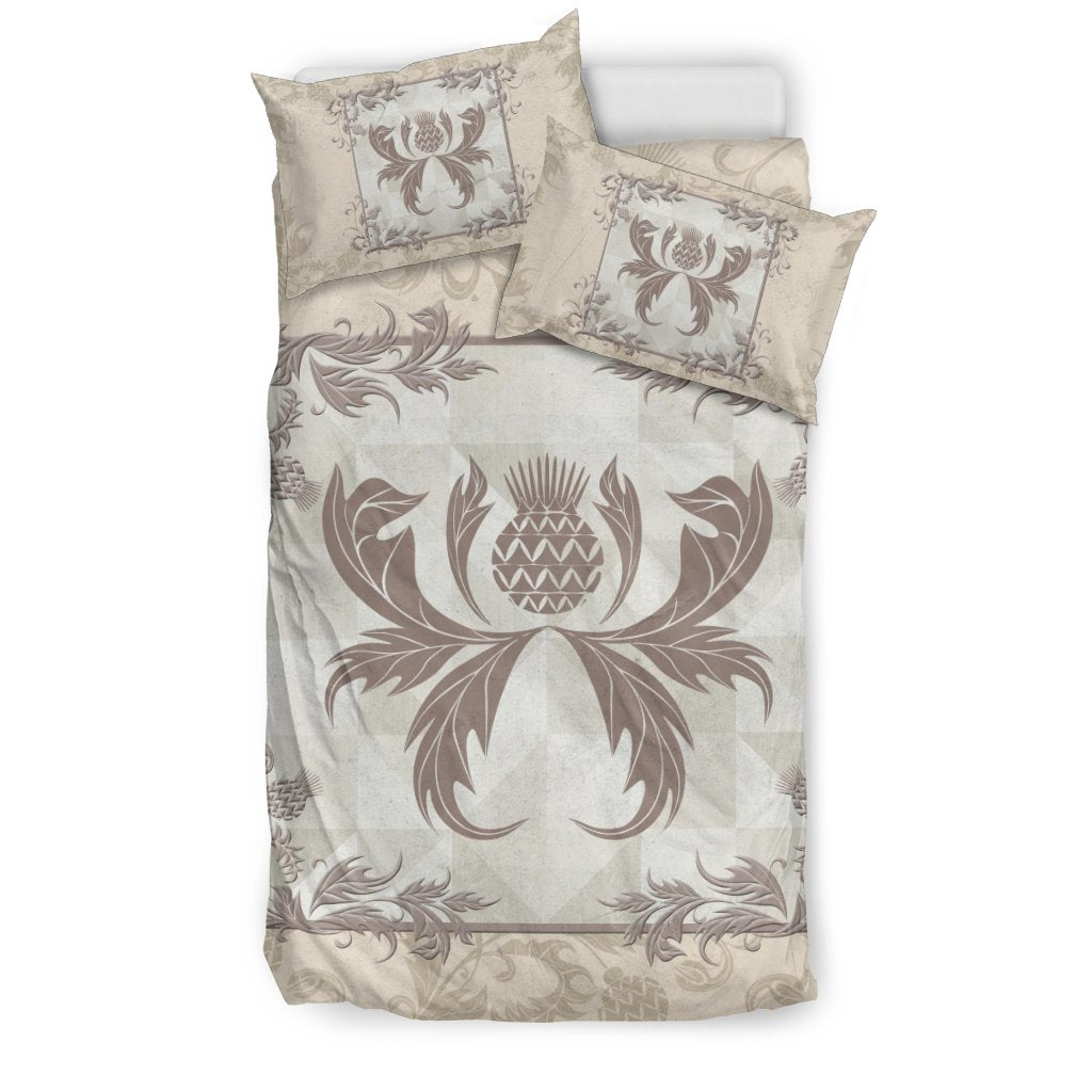 Thistle Scotland Bedding Set Creme - Vibe Hoodie Shop