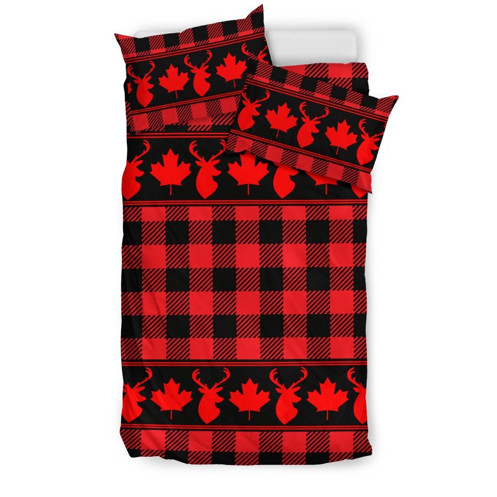 Canada Maple Leaf Bedding Set - Rustic Duvet Covers 04 - Vibe Hoodie Shop