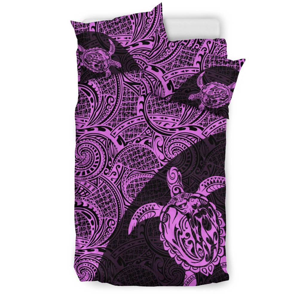 Hawaii Bedding Set, Tribal Turtle Mermaid Duvet Cover And Pillow Case - Vibe Hoodie Shop