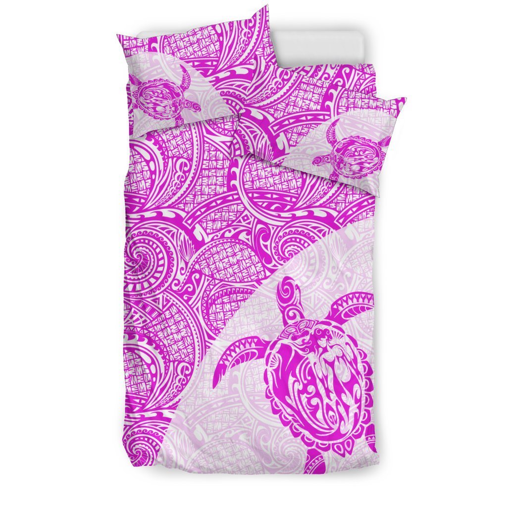 Hawaii Bedding Set, Tribal Turtle Mermaid Duvet Cover And Pillow Case - Vibe Hoodie Shop