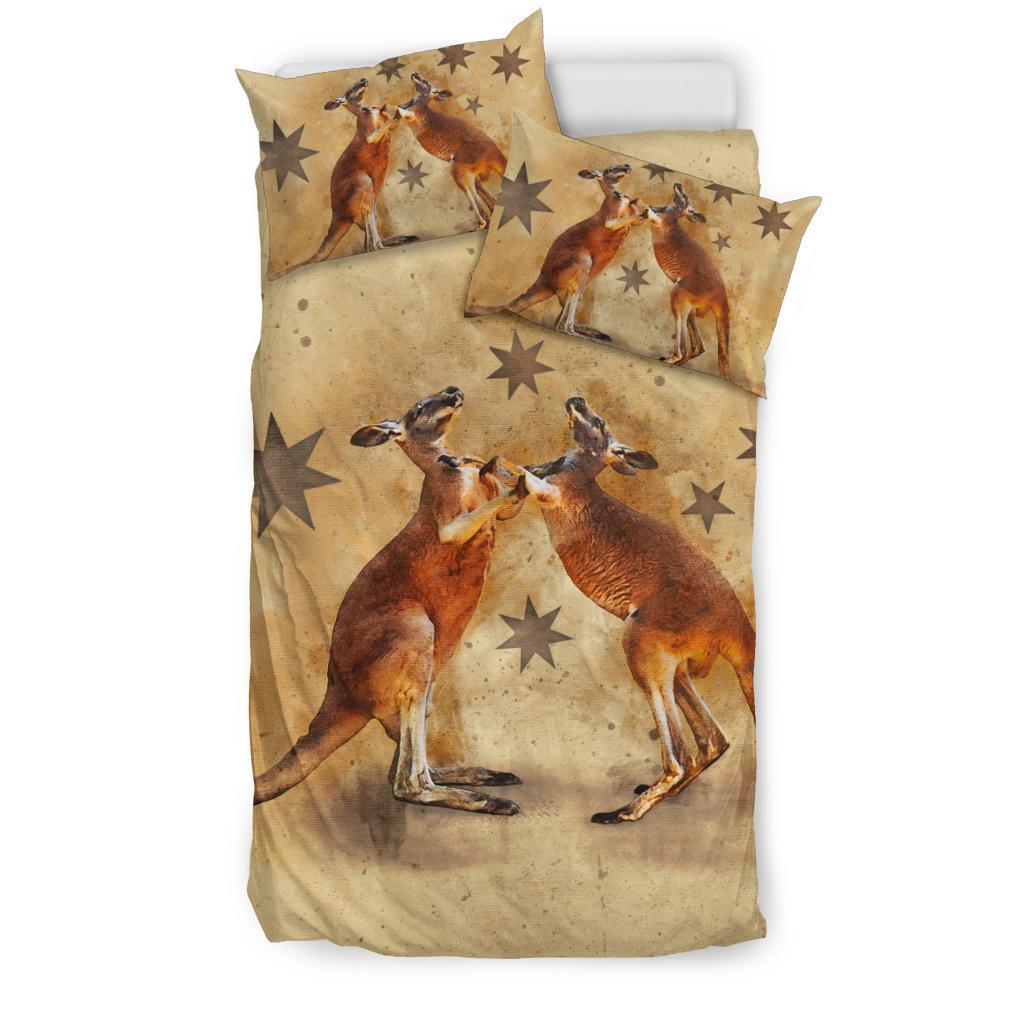 Bedding Sets - Kangaroo Bed Vintage Fighting Sets - Vibe Hoodie Shop