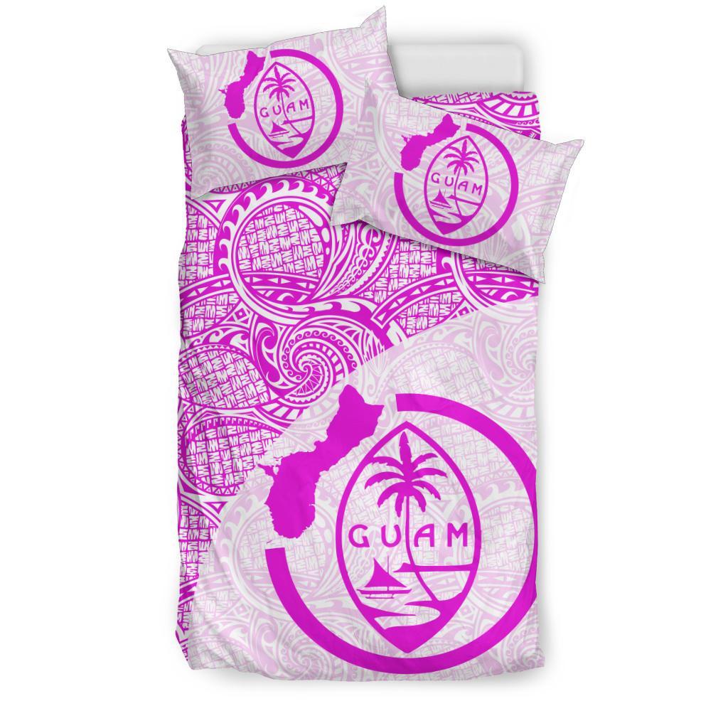 Guam Bedding Set Coat Of Arm Map Polynesian - Vibe Hoodie Shop