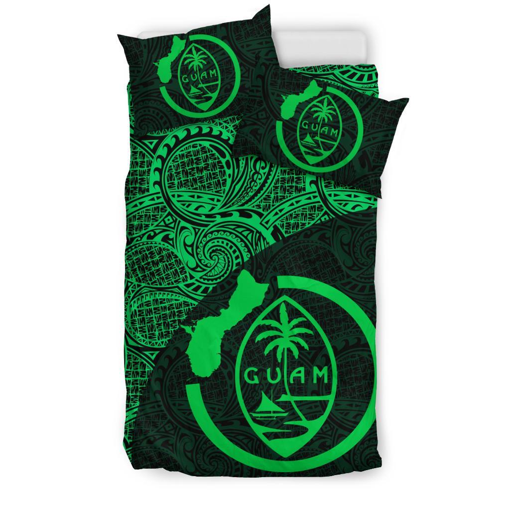 Guam Bedding Set Coat Of Arm Map Polynesian 05 - Vibe Hoodie Shop