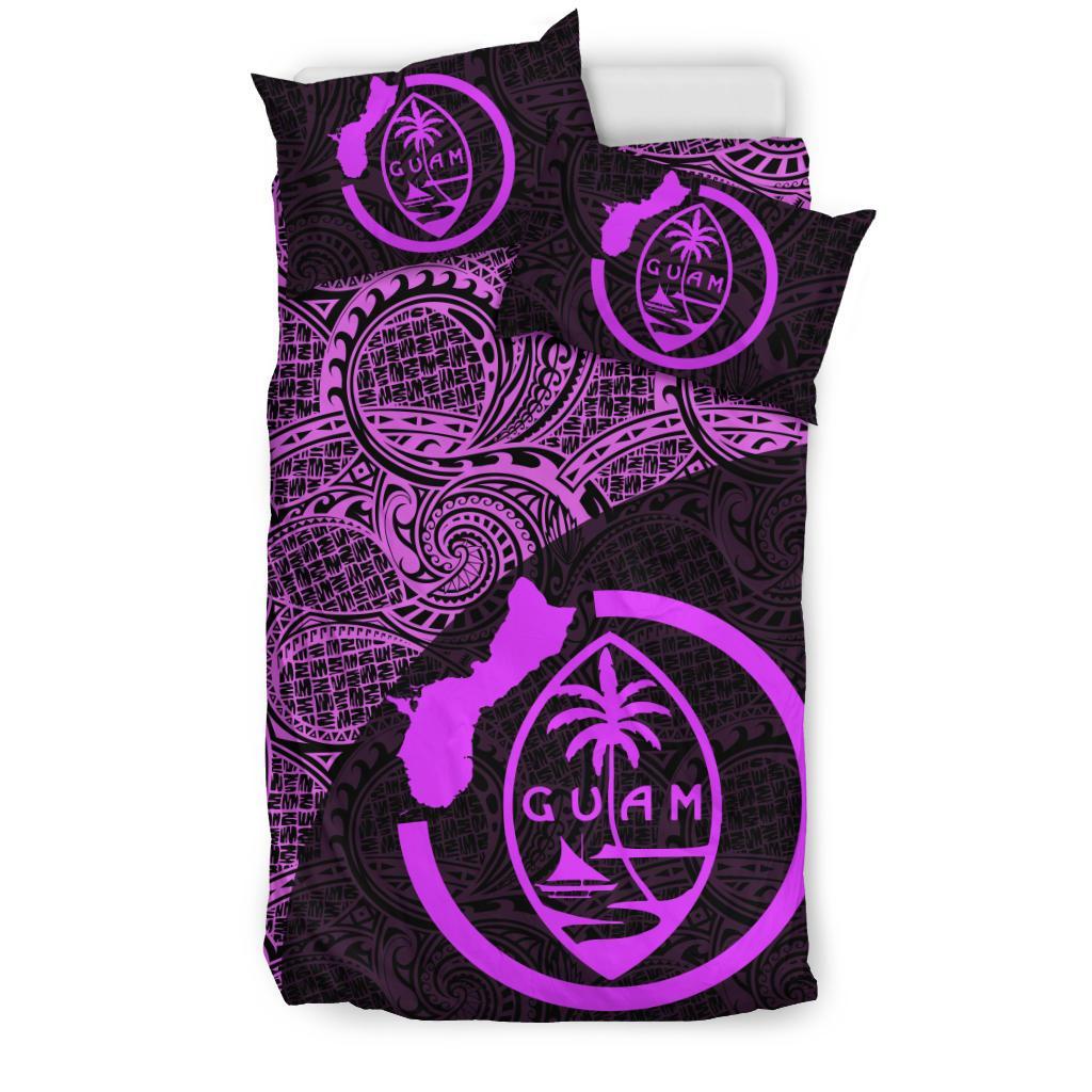 Guam Bedding Set Coat Of Arm Map Polynesian 09 - Vibe Hoodie Shop