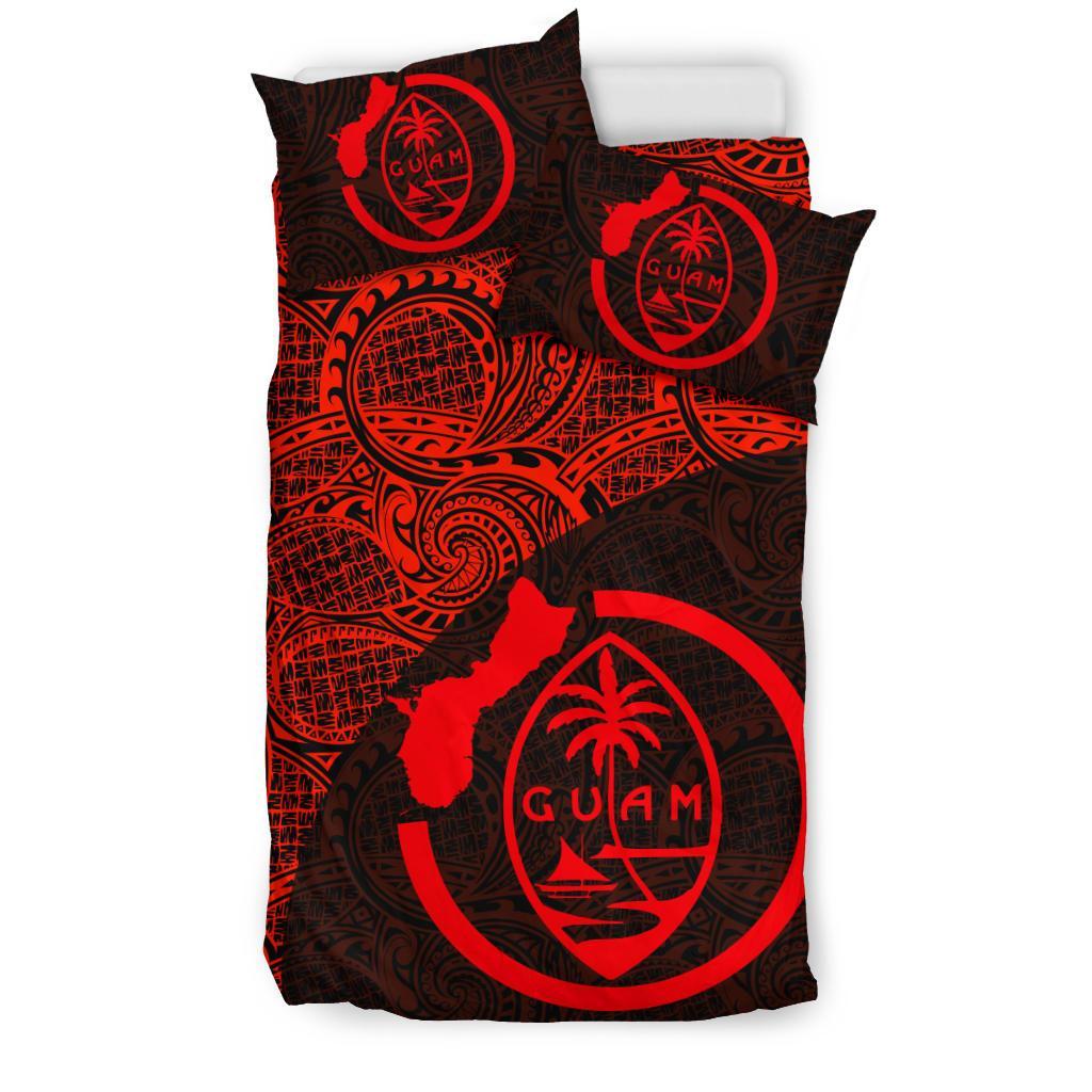 Guam Bedding Set Coat Of Arm Map Polynesian 04 - Vibe Hoodie Shop