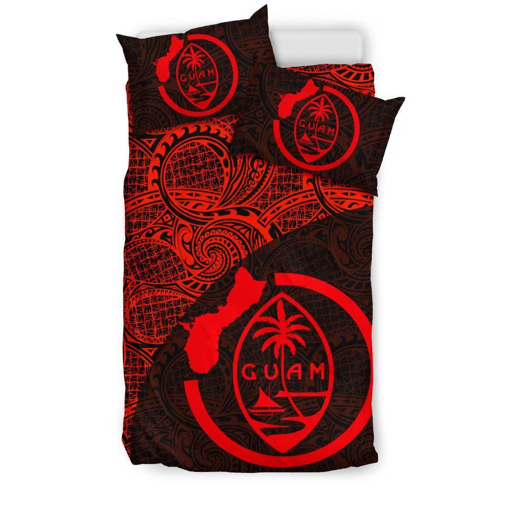 Guam Bedding Set Coat Of Arm Map Polynesian 04 - Vibe Hoodie Shop