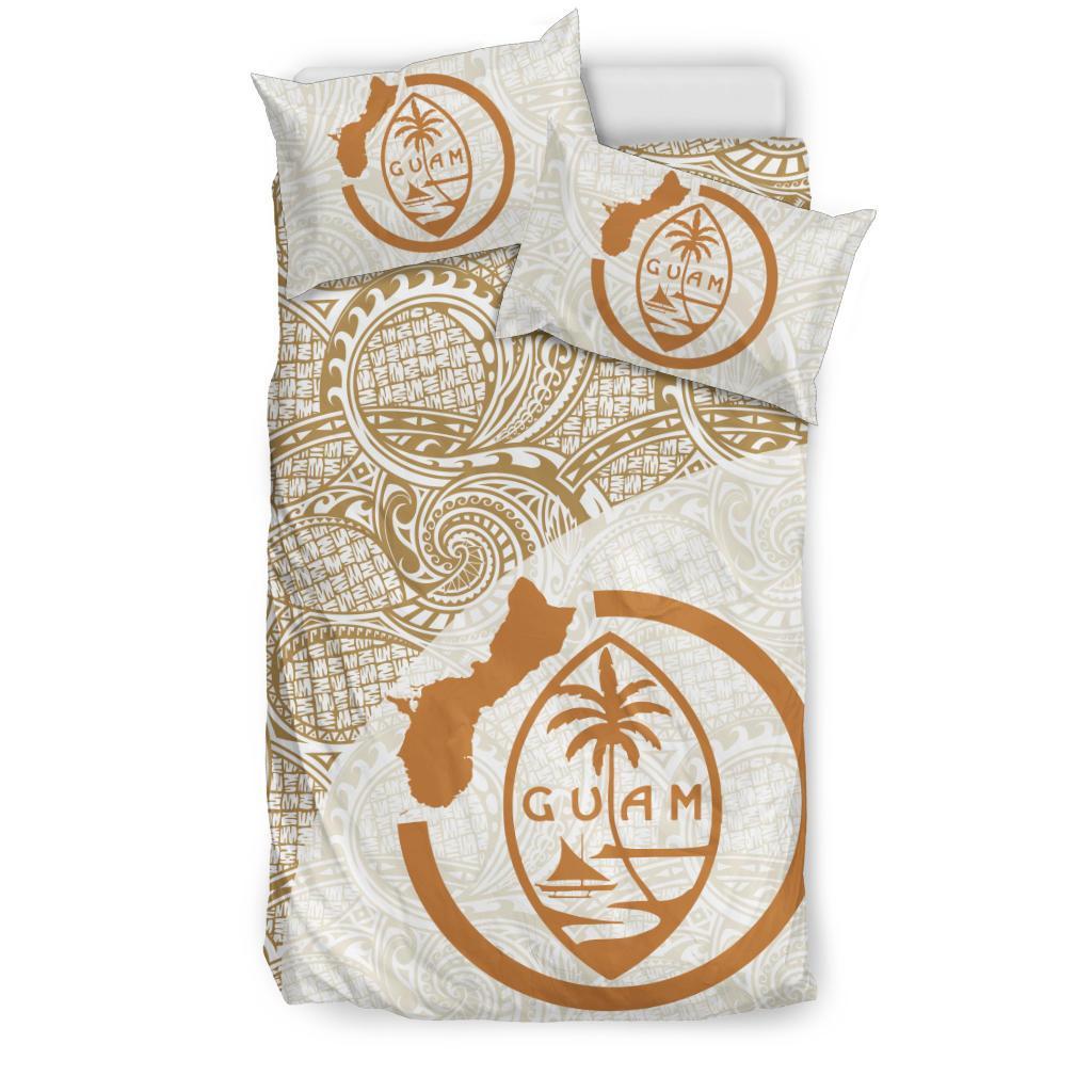 Guam Bedding Set Coat Of Arm Map Polynesian 06 - Vibe Hoodie Shop