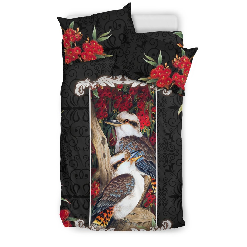 Bedding Sets - Kookaburra Bed Waratah Flowers Patterns Sets - Vibe Hoodie Shop