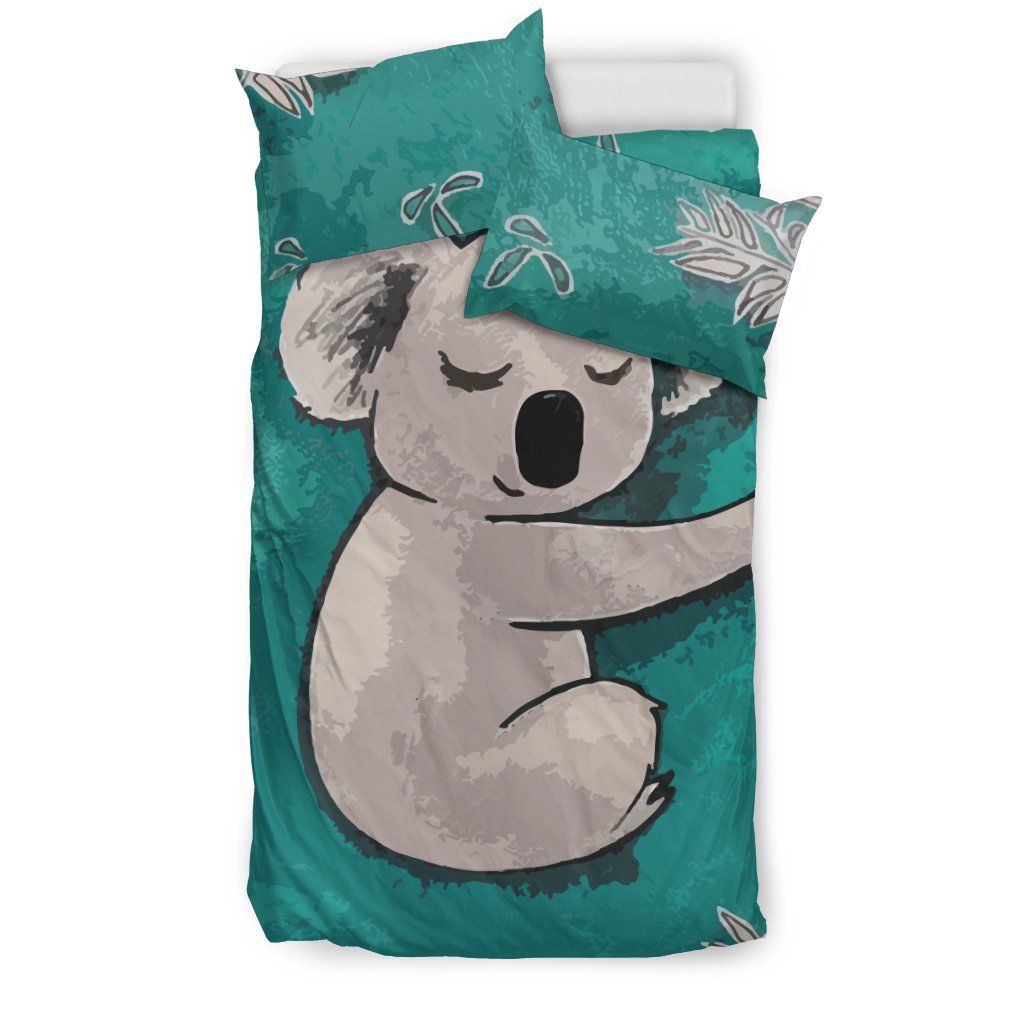 Bedding Sets - Koala Bed Sleeping Drawing Painting Sets - Vibe Hoodie Shop