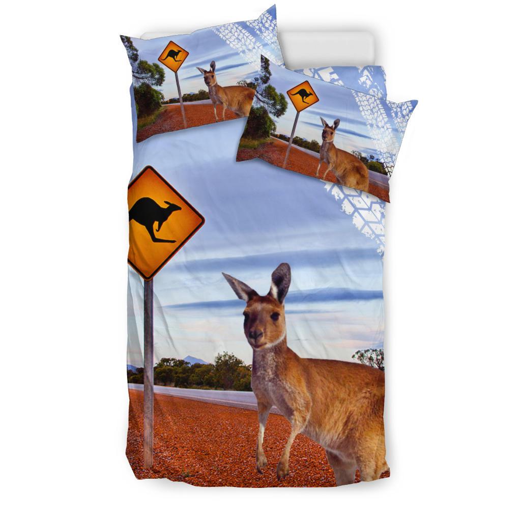 Bedding Sets - Kangaroo Bed Sign Landscape Art Sets - Vibe Hoodie Shop