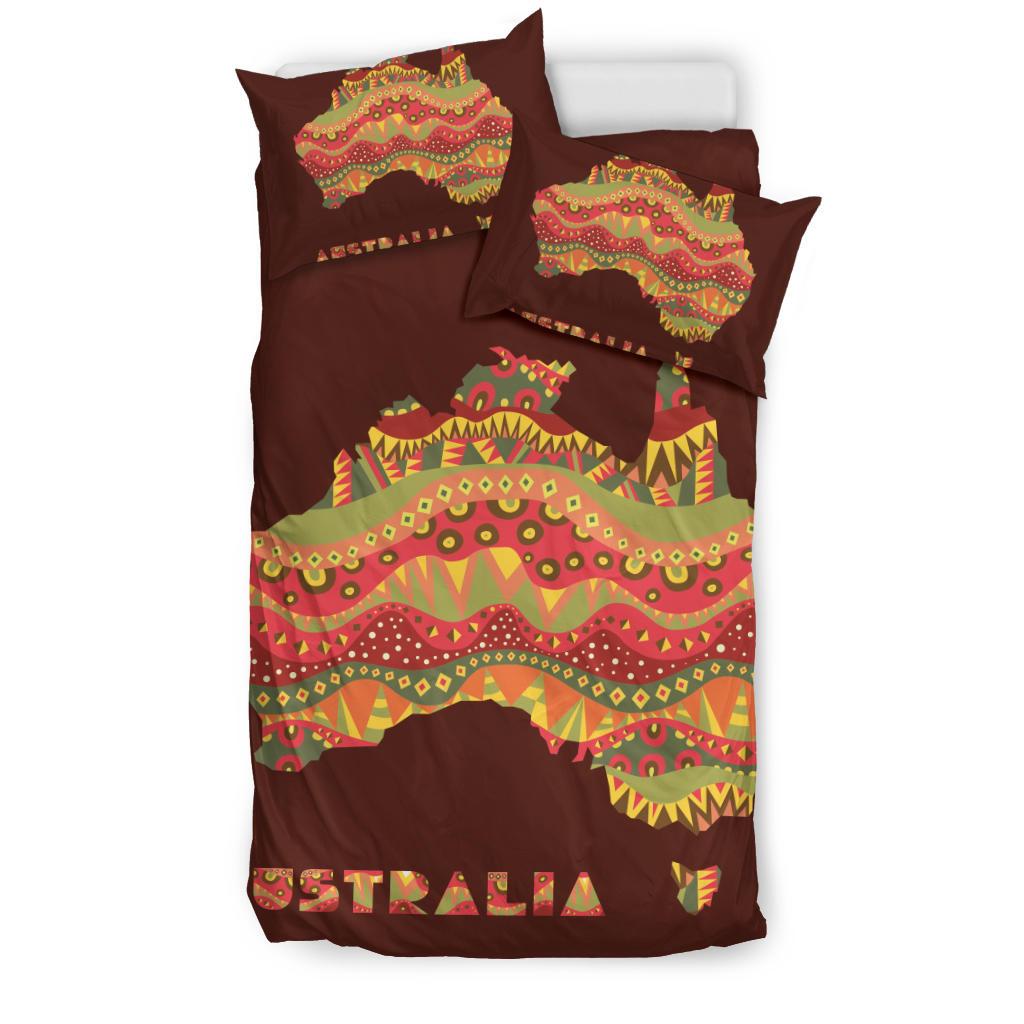 Aboriginal Bedding Sets, Australia Map Patterns - Vibe Hoodie Shop