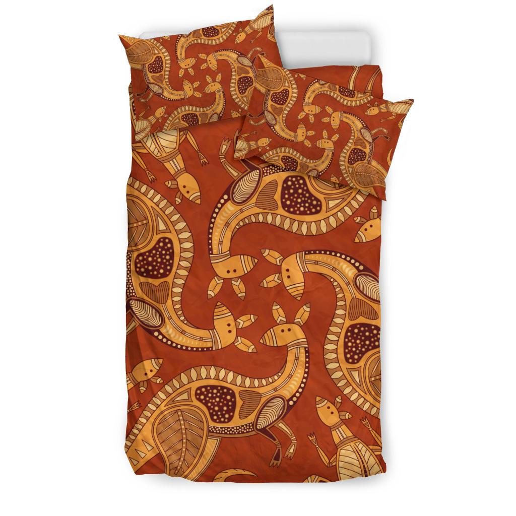 Aboriginal Bedding Sets, Kangaroo Patterns Animals Art - Vibe Hoodie Shop