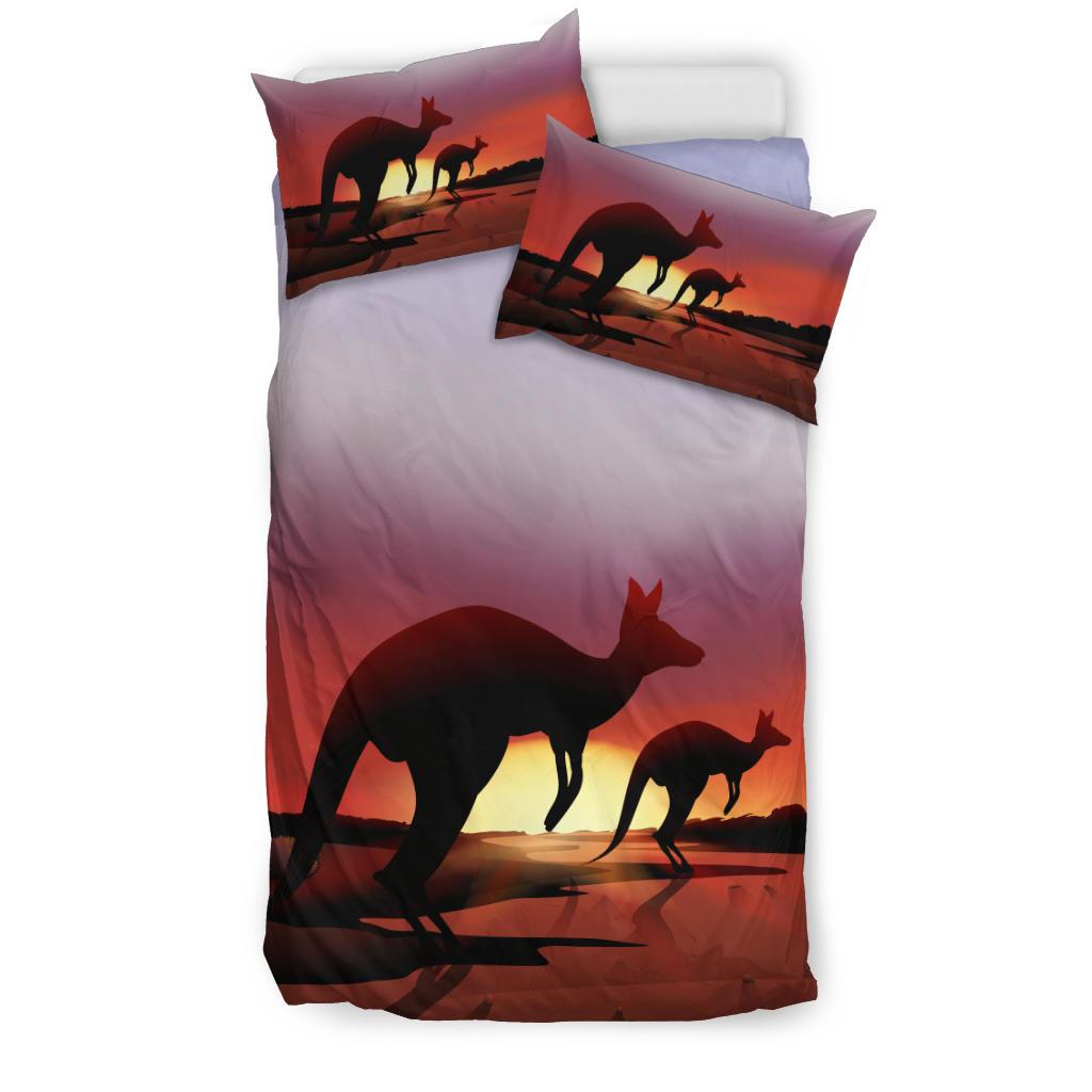 Bedding Sets - Kangaroo Bed Sunset Sets Ver07 - Vibe Hoodie Shop