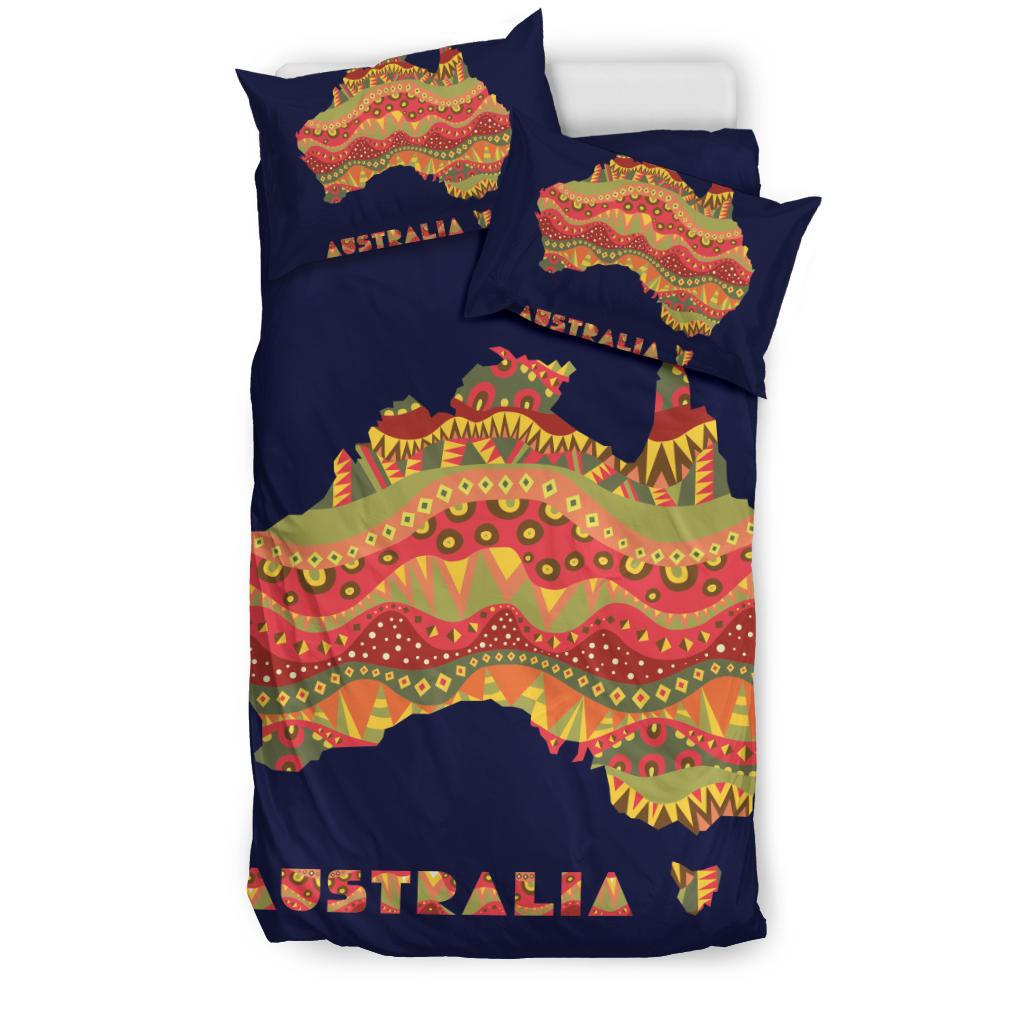 Bedding Sets - Australia Map Bed Patterns Sets Ver03 - Vibe Hoodie Shop