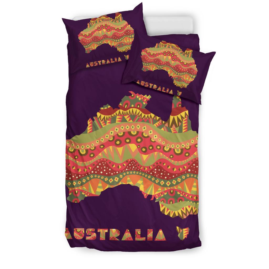 Bedding Sets - Australia Map Bed Patterns Sets Ver04 - Vibe Hoodie Shop