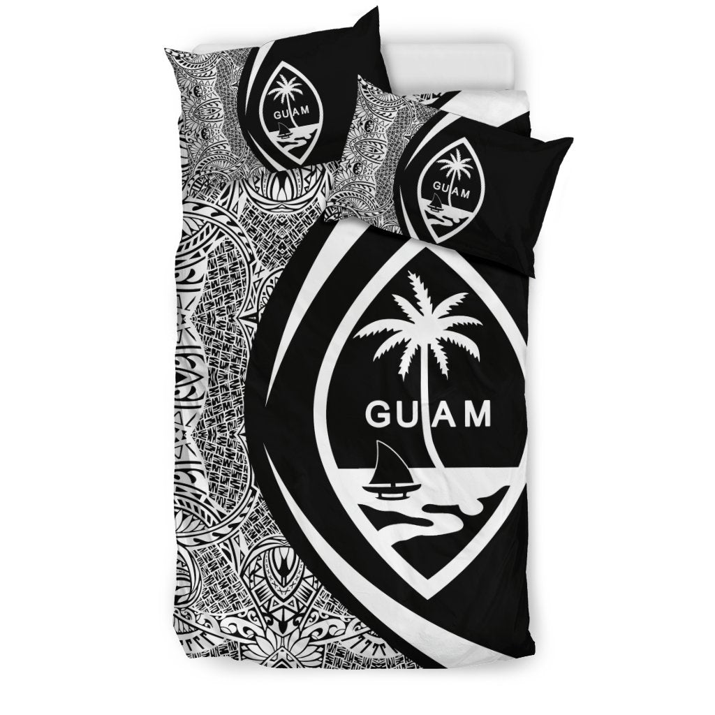 Guam Coat Of Arms Polynesian Bedding Set - Circle Style 01 - Vibe Hoodie Shop