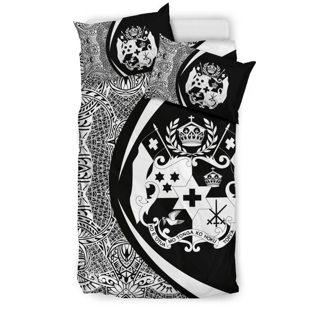 Tonga Coat Of Arms Polynesian Bedding Set - Circle Style 01 - Vibe Hoodie Shop