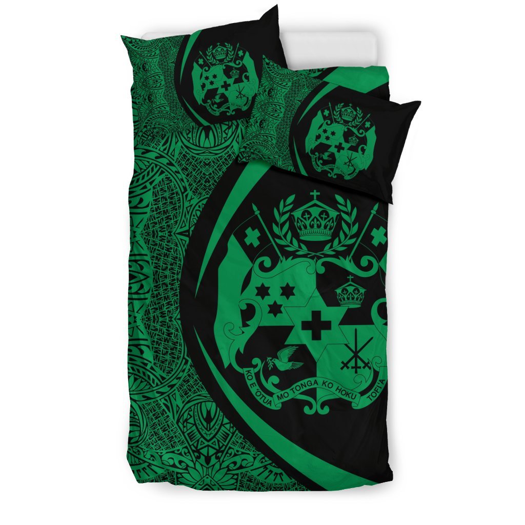 Tonga Coat Of Arms Polynesian Bedding Set - Circle Style 06 - Vibe Hoodie Shop